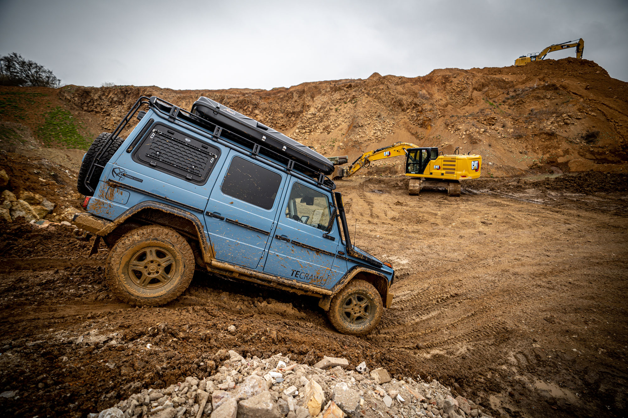 TERRACAMPER TECRAWL auf Mercedes-Benz G-Klasse im Gelände – 4x4 Camper Offroad